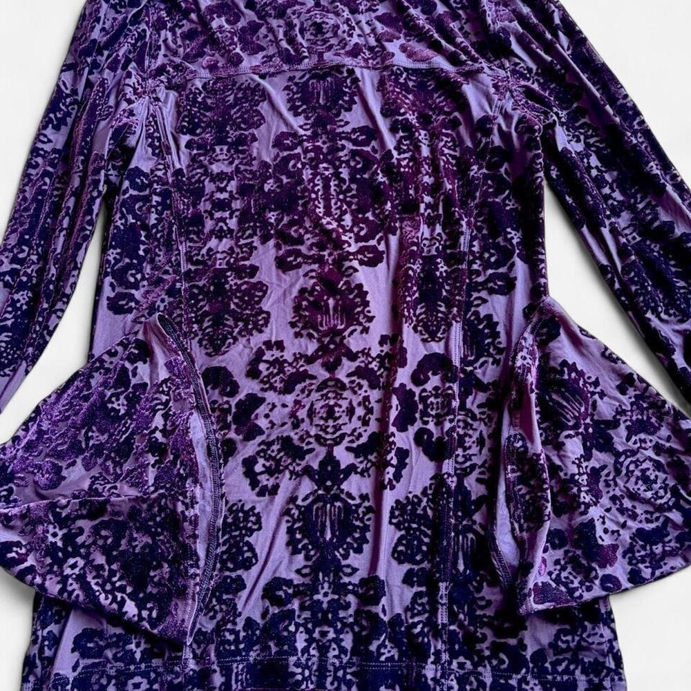 Free-people Women's Purple and Burgundy Blouse - Picture 7 of 8